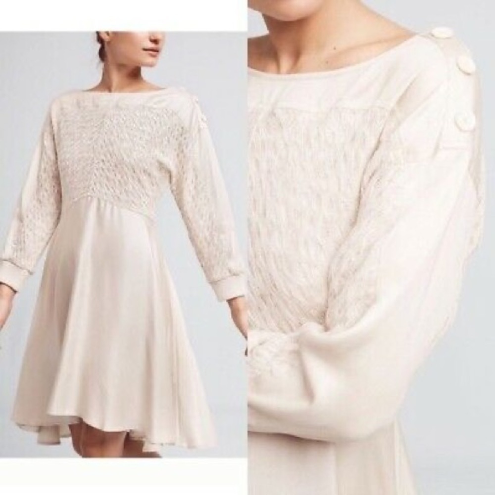 ANTHRO Holding Horses Noa Crochet Dolman Dress SM